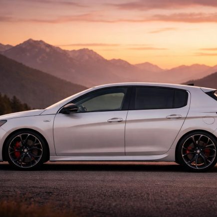peugeot-308-gti-route-montagnes-coucher-soleil