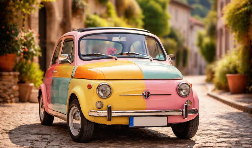 fiat-500-rue-pittoresque-batiments-verdure