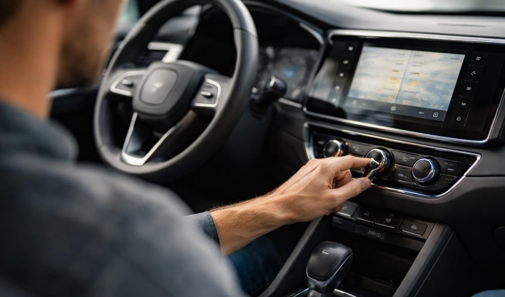 main-bouton-interieur-voiture-moderne