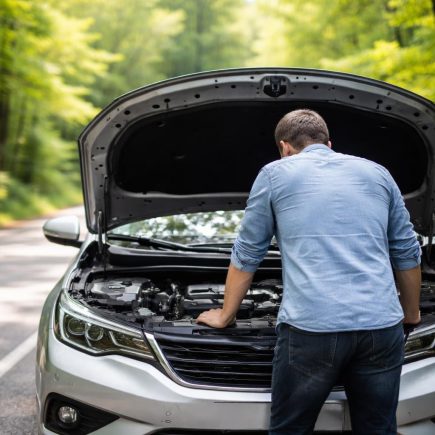 voiture-capot-ouvert-personne-foret