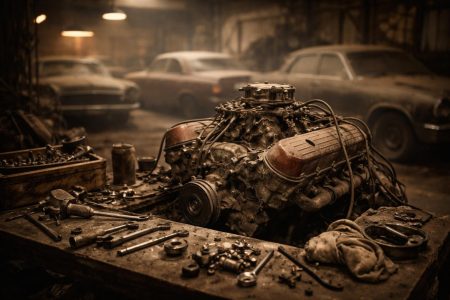 garage-voitures-anciennes-moteur-outils