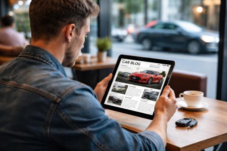 passionne-automobile-tablette-cafe-contemporain