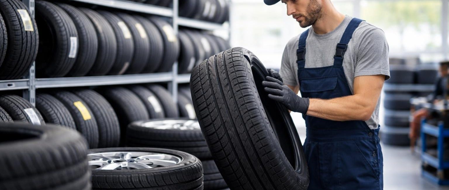 garage-moderne-mecanicien-pneus-exposes