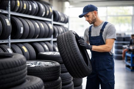 garage-moderne-mecanicien-pneus-exposes