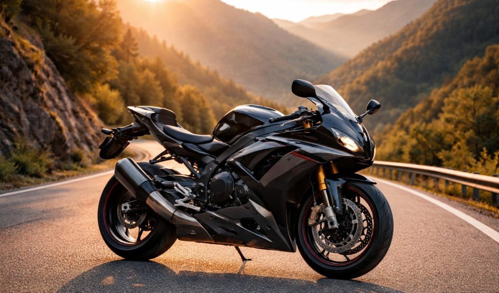 moto-sportive-route-montagne-crepuscule