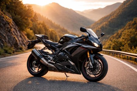 moto-sportive-route-montagne-crepuscule